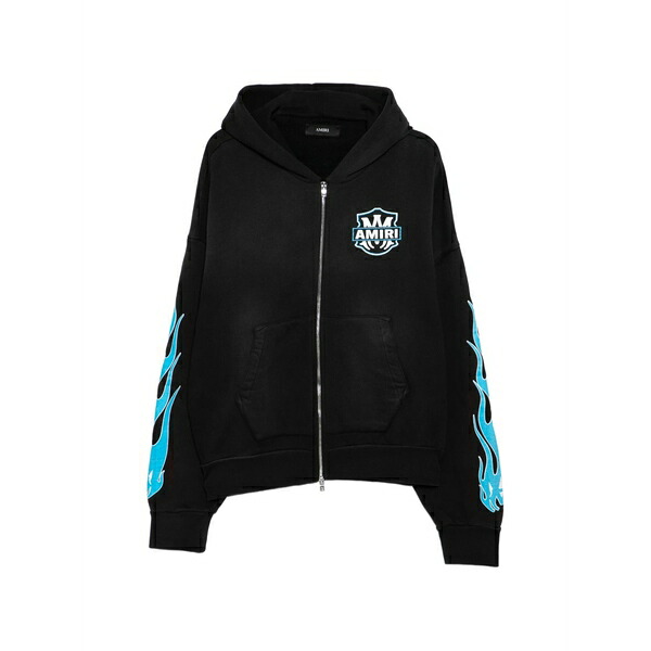 アミリ メンズ パーカー・スウェットシャツ アウター Ma flames hoodie Black