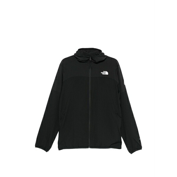 北の方人間の顔 メンズ 上衣＆上衣 アウター Logo-print hooded jacket Black