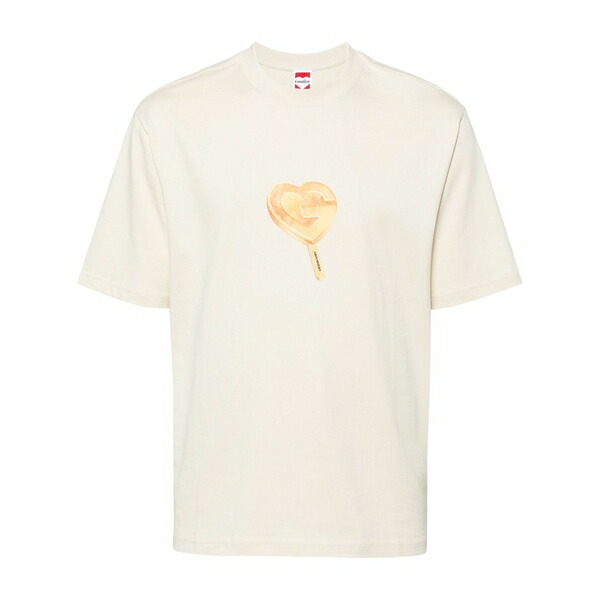 競技場 皆無 メンズ ティーシャツ トップス Logo-print cotton t-shirt Neutrals