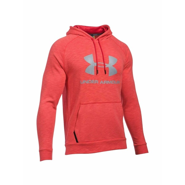 アンダーアーマー メンズ パーカー・スウェットシャツ アウター Logo-detail hoodie Red