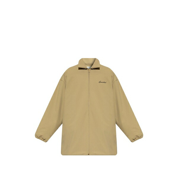 エフオージーエッセンシャルズ メンズ 上衣＆上衣 アウター Essentials logo-embroidered zip-up jacket Neutrals