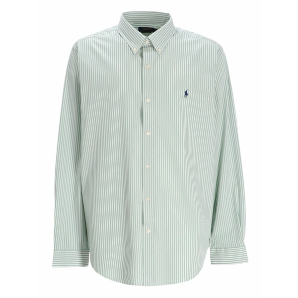 ラルフローレン メンズ シャツ トップス Striped-pattern cotton shirt Green｜asty 50,280円