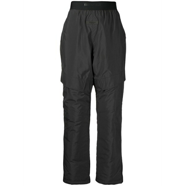エフオージーエッセンシャルズ メンズ 心地よいズボン下 ボトムス Storm straight-leg trousers Black