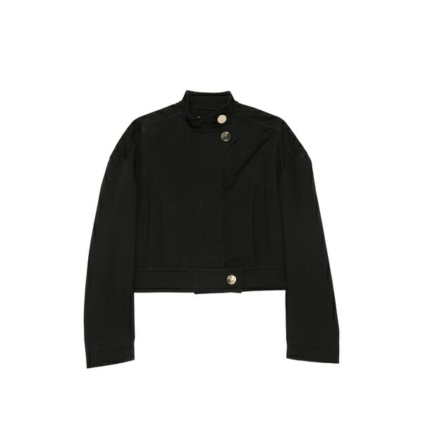運動競技マックス レディース 上衣＆上衣 アウター Cotton cropped jacket Black