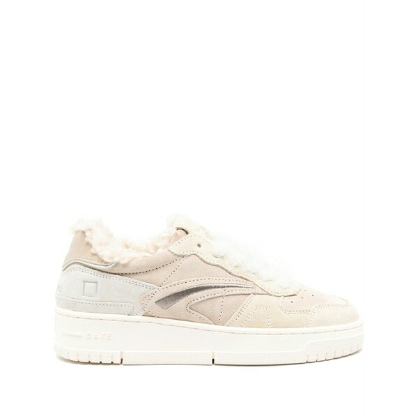 デイト レディース スニーカー シューズ Shearling-panel sneakers Neutrals|asty