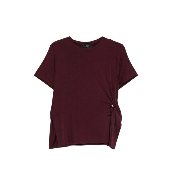 クリップス レディース ティーシャツ トップス Drawstring sweater Red