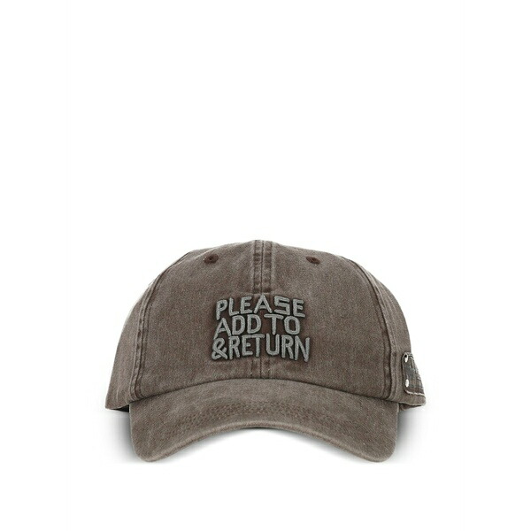 ミスビヘイブ メンズ 鳥打ち帽 付属物 Ray johnson embroidered washed-effect baseball cap Grey