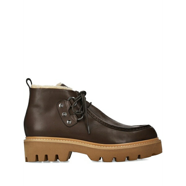 プレミアータ レディース ブーツ シューズ Lace-up lug-sole boots Brown|asty