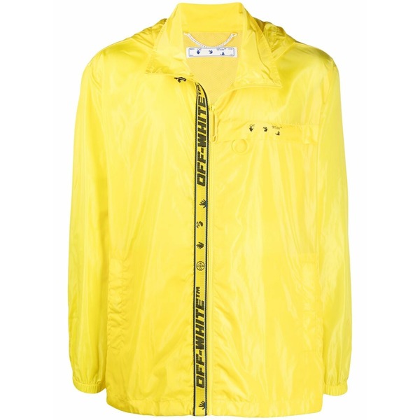 象牙色 メンズ 上衣＆上衣 アウター Logo-print zip-up windbreaker Yellow