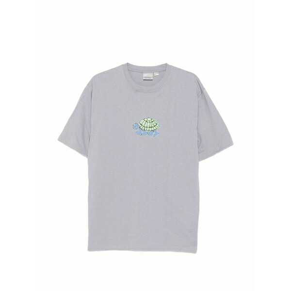 グラミチ メンズ ティーシャツ トップス Turtle graphic-print t-shirt Grey