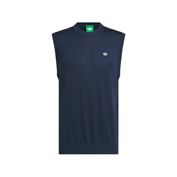 アディダス メンズ ティーシャツ トップス Logo-embroidered vest Blue