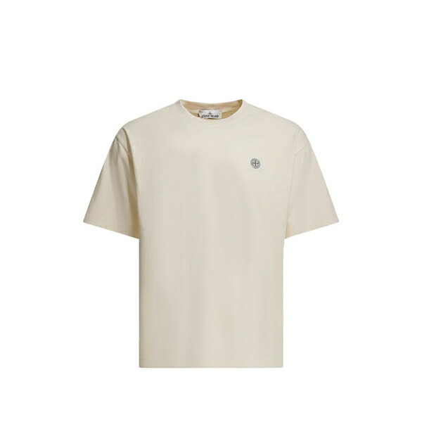ストーンアイランド メンズ ティーシャツ トップス Logo-patch t-shirt Neutrals