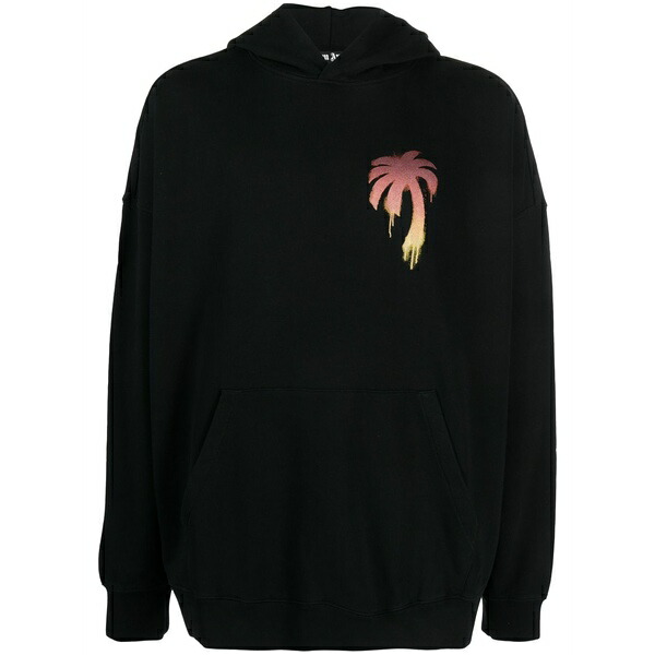 パーム・エンジェルス メンズ パーカー・スウェットシャツ アウター I love pa-print cotton hoodie Black