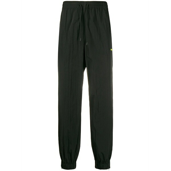 エムエスジイエム メンズ 心地好いズボン下 ボトムス Neon logo track pants Black