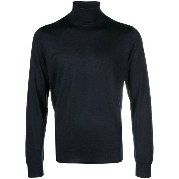 コルネリアーニ メンズ 編み物\u0026ティーシャツ アウター Roll-neck virgin wool jumper Blue