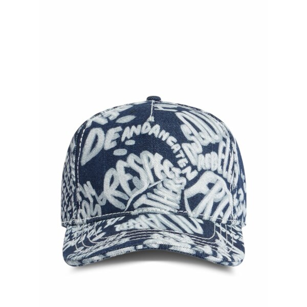 ディースクエアード レディース 帽子 アクセサリー Rebel hibiscus baseball cap Blue|asty