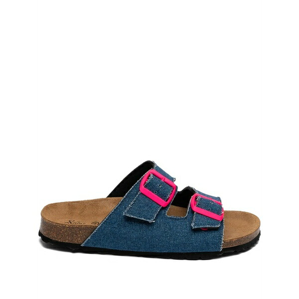 エムシーツーセイントバース メンズ サンダル シューズ Buckle-fastening denim sandals Blue
