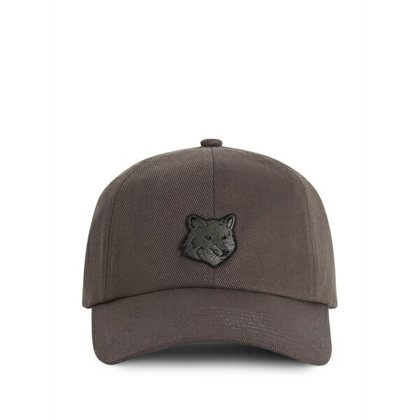 メゾン キツネ メンズ 帽子 アクセサリー Fox-motif baseball cap Brown｜asty