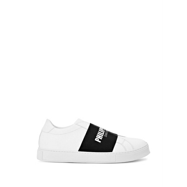 フィリップ飾り気のない メンズ スニーカー シューズ Logo slip-on sneakers White
