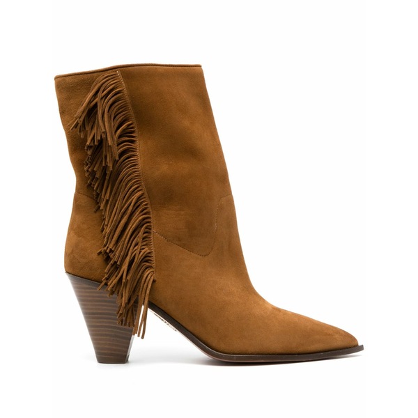 アクアズーラ レディース ブーツ シューズ Marfa 70mm suede boots Brown｜asty