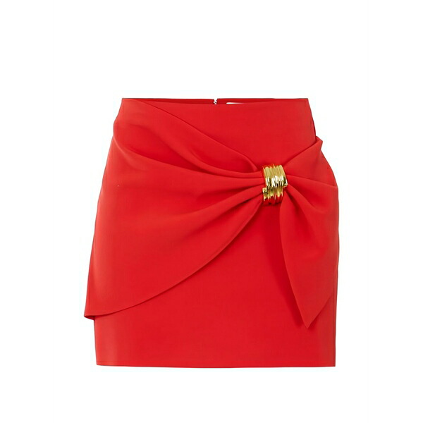 エリザベスフランキ レディース スコート ボトムス Jewel draped mini skirt Red