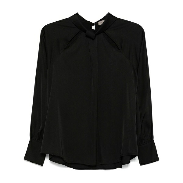 ディー・エクステリア レディース プルオーバー トップス Satin blouse Black