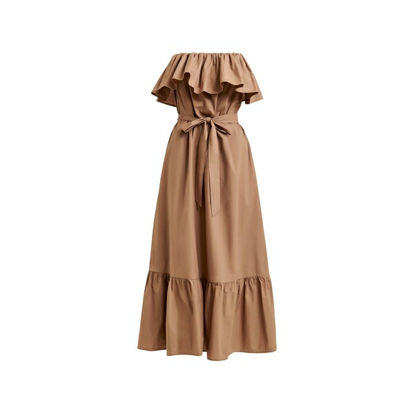 エッセンシャルアントワープ レディース 衣装 トップス Joyce ruffled maxi dress Brown