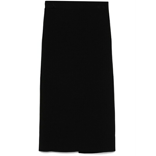 パロッシュ レディース スコート ボトムス Ribbed MIDI skirt Black