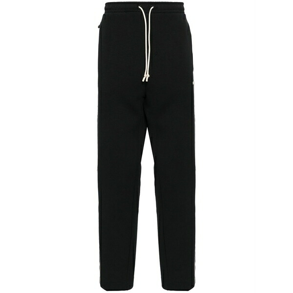 元締め メンズ 心地好いズボン下 ボトムス Drawstring track pants Black
