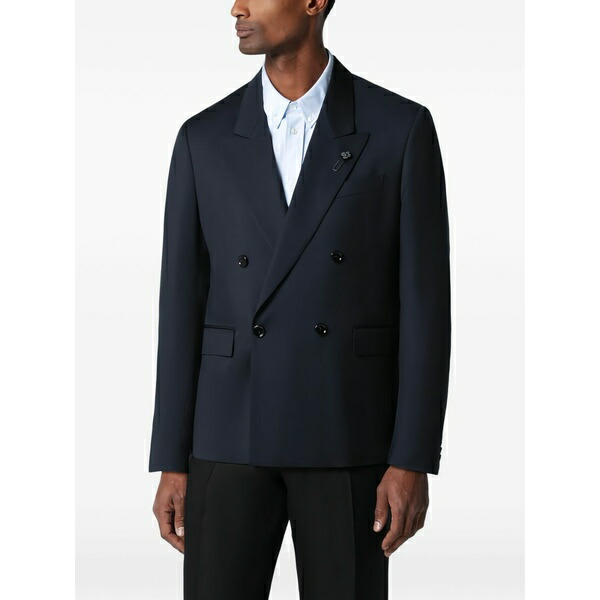 ラルディーニ メンズ 上衣＆上衣 アウター Wool double-breasted jacket Blue
