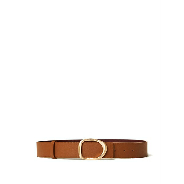 ツイン書き割り レディース 三尺帯 添え物 Leather belt Brown
