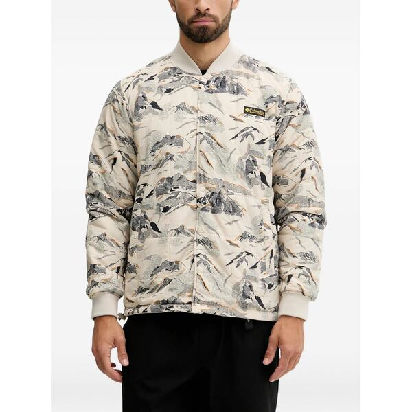 コロンビア メンズ ジャケット＆ブルゾン アウター Graphic-print long-sleeve jacket Neutrals｜asty