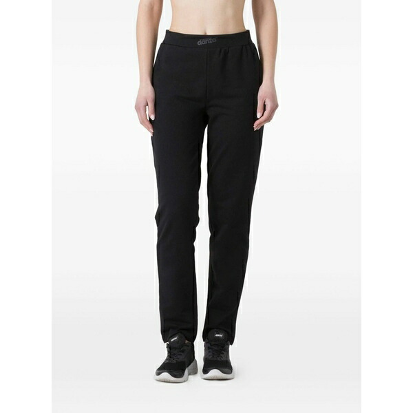 ディメンシオーネ ダンザ レディース 心地よいズボン下 ボトムス Logo-waistband track pants Black