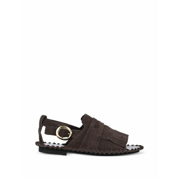 アレクサンダー オット レディース サンダル シューズ Fringe-detail buckled sandals Brown