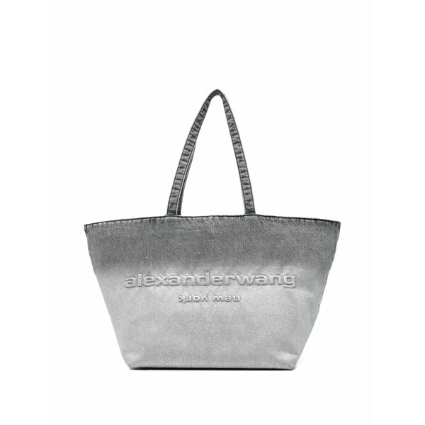 アレキサンダーワン レディース トートバッグ 御徒面子 Denim punch large tote Grey