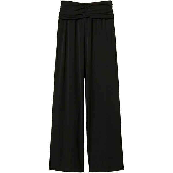 ツイン仕掛ける レディース 心地好いズボン下 ボトムス Pleated trousers  Black