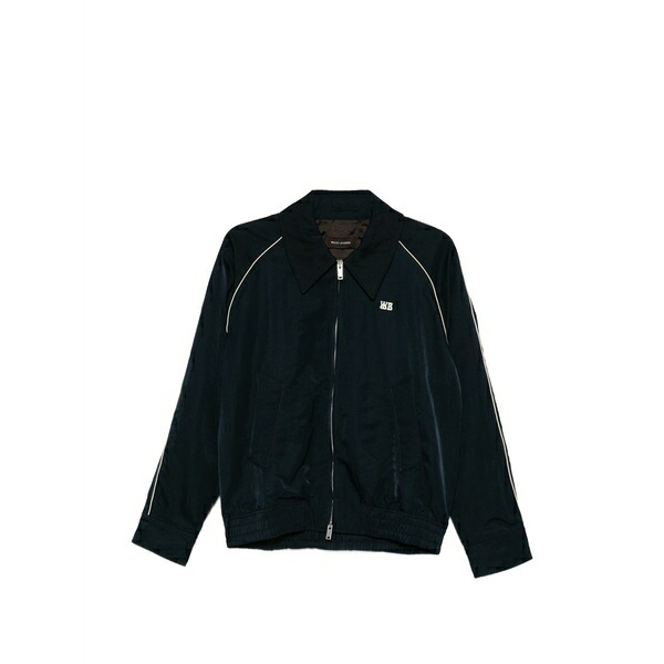 ウェールズ ボナー メンズ 上衣＆上衣 アウター Taslan logo-detail jacket Blue