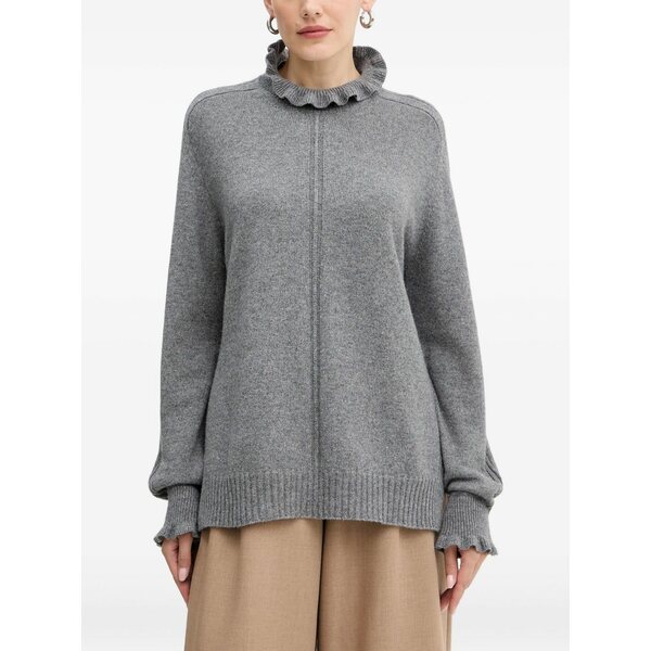 ツイン書き割り レディース 編み物\u0026ティーシャツ アウター Cashmere-blend jumper Grey