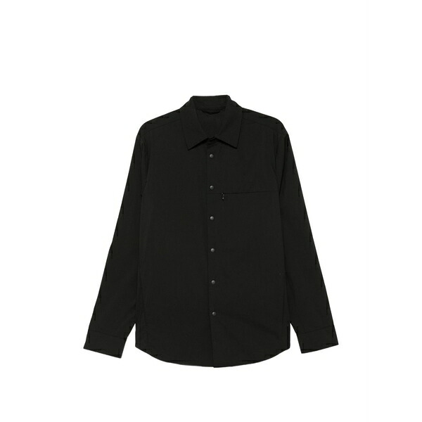 アスペジ メンズ プルオーバー トップス Long-sleeve pocket shirt Black