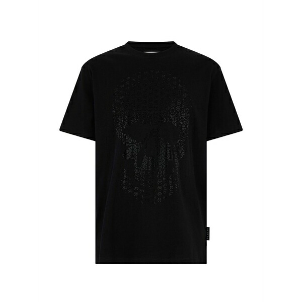 フィリップ飾り気のない メンズ ティーシャツ トップス Round-neck t-shirt Black