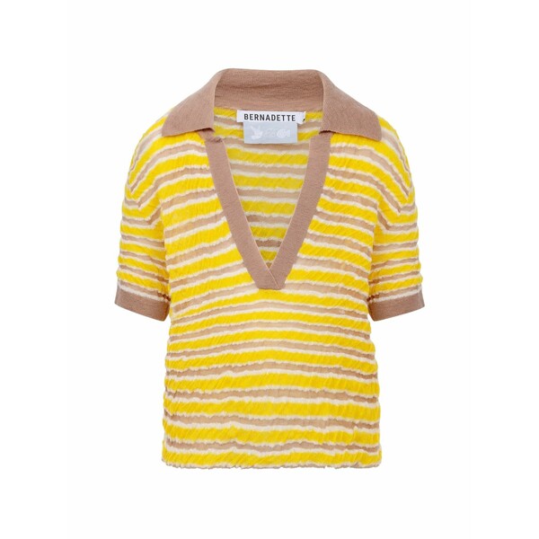 バーナデット レディース プルオーバー トップス Ophelia striped t-shirt Yellow