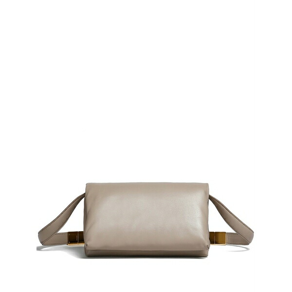 マルニ レディース ショルダーバッグ 御徒面子 Small prisma leather shoulder bag Brown