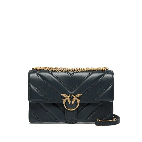 ピンコ レディース ショルダーバッグ 御徒面子 Chevron chain crossbody bag Grey