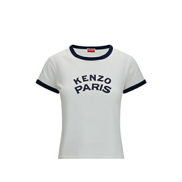 ケンゾー レディース プルオーバー トップス Paris emblem t-shirt White