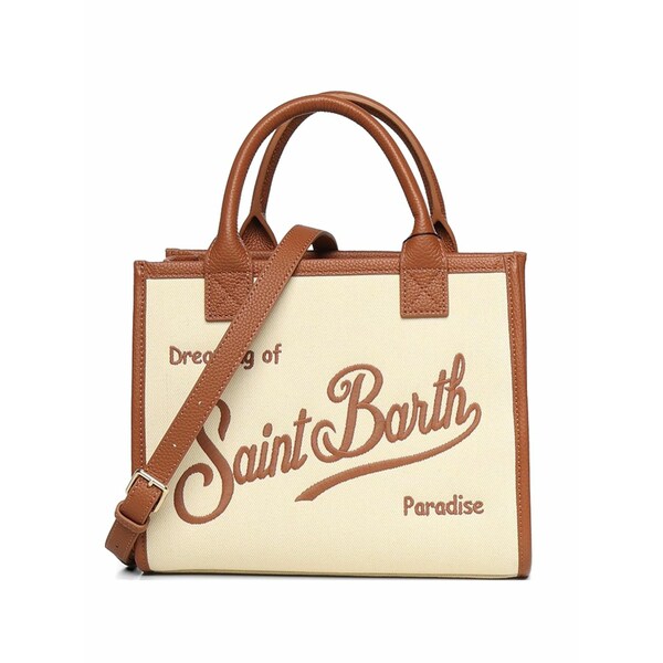 エムシーツーセイントバース レディース トートバッグ 御徒面子 Saint barth logo-embroidered tote bag Neutrals
