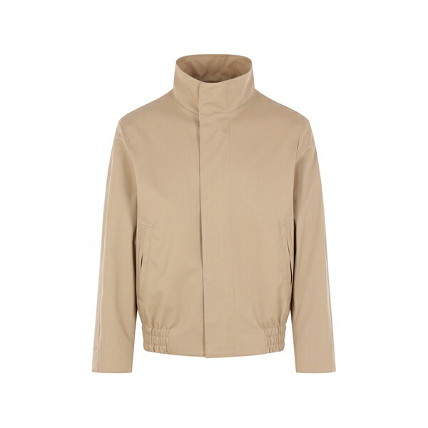 ラルディーニ メンズ ジャケット＆ブルゾン アウター High-collar logo bomber jacket Neutrals｜asty
