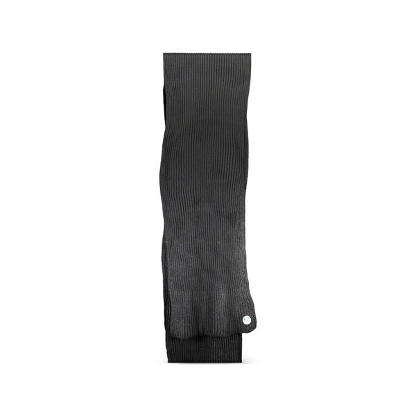 北の方大売り出し メンズ えり巻き・袈裟・えり巻き 付属物 Ribbed-knit logo-patch scarf Black