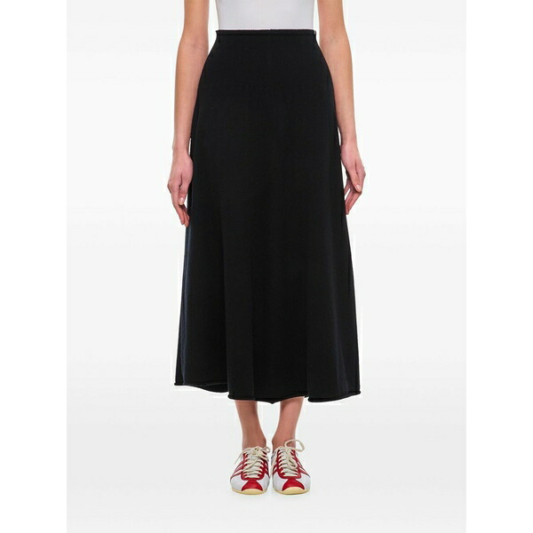 エクストリームカシミア レディース スコート ボトムス High-waisted draped skirt Black