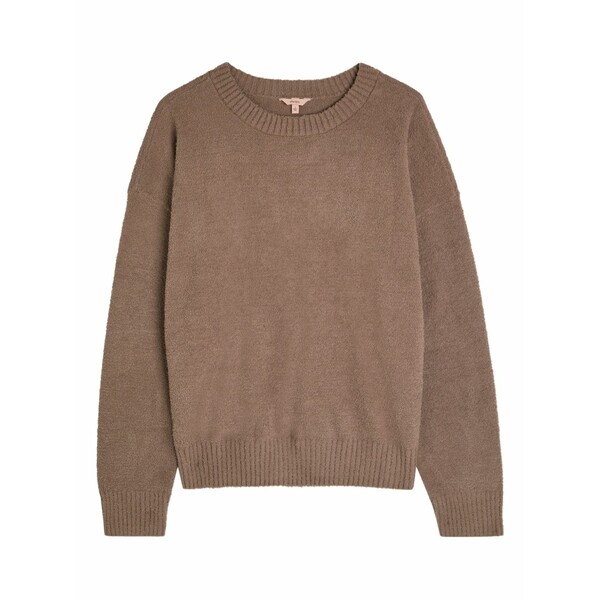 エバージェイ レディース 編み物\u0026プルオーバー アウター Crew-neck sweater Brown