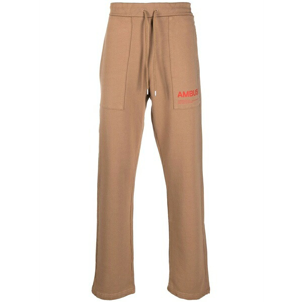 アンブッシュ メンズ 心地好いズボン下 ボトムス Logo-print track pants Neutrals